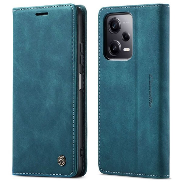 Чохол-книжка CaseMe Нубук для Poco X5 Pro 5G бірюзовий