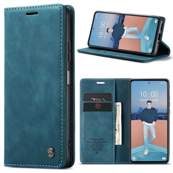 Чохол-книжка CaseMe Нубук для Poco X5 Pro 5G бірюзовий