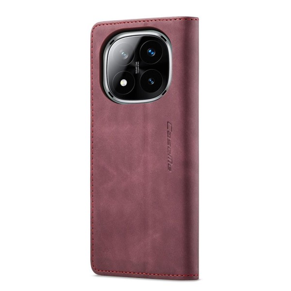 Чохол-книжка CaseMe Нубук для Poco X7 5G бордовий