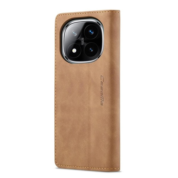 Чохол-книжка CaseMe Нубук для Poco X7 5G світло-коричневий