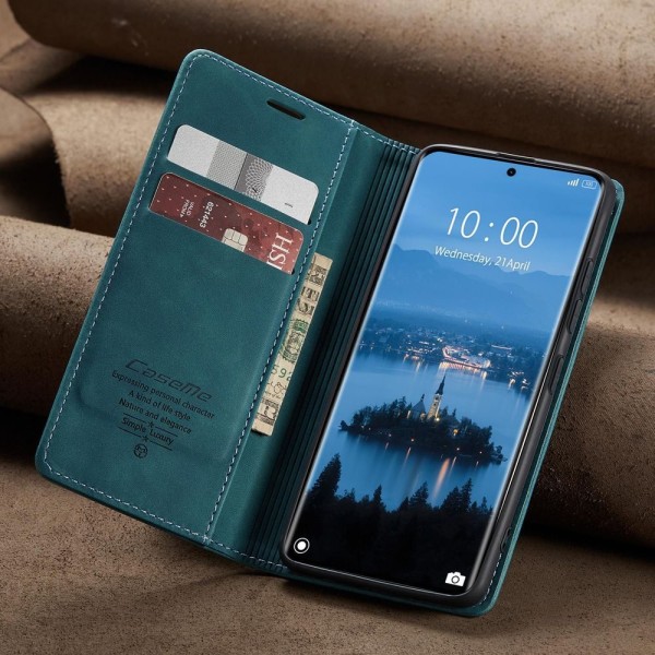 Чохол-книжка CaseMe Нубук для Poco X7 5G бірюзовий