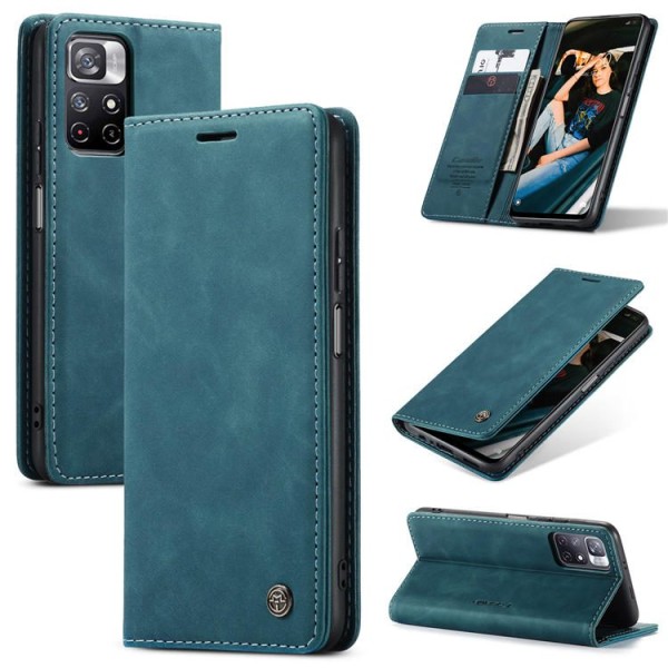 Чохол-книжка CaseMe Нубук для Xiaomi Redmi 10 бірюзовий