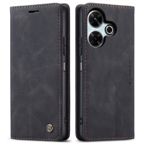 Чохол-книжка CaseMe Нубук для Xiaomi Redmi 13 чорний
