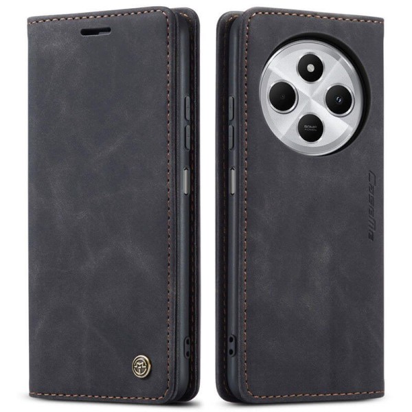 Чохол-книжка CaseMe Нубук для Xiaomi Redmi 14C чорний