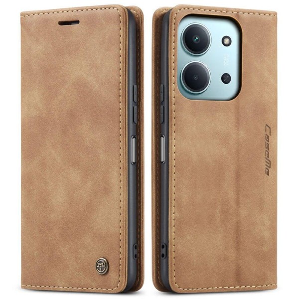 Чохол-книжка CaseMe Нубук для Xiaomi Redmi 15C (173mm) світло-коричневий