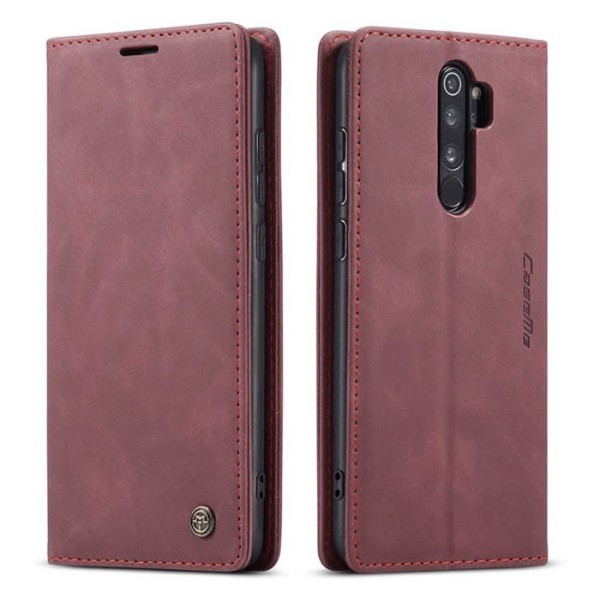 Чохол-книжка CaseMe Нубук для Xiaomi Redmi 9 бордовий