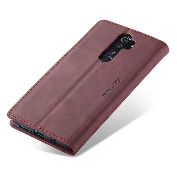 Чохол-книжка CaseMe Нубук для Xiaomi Redmi 9 бордовий