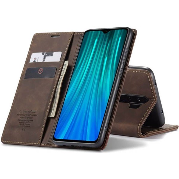 Чохол-книжка CaseMe Нубук для Xiaomi Redmi 9 темно-коричневий