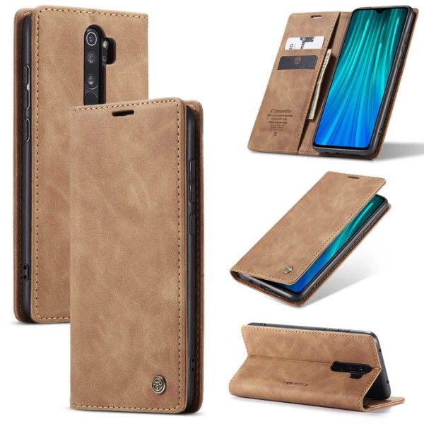 Чохол-книжка CaseMe Нубук для Xiaomi Redmi 9 світло-коричневий