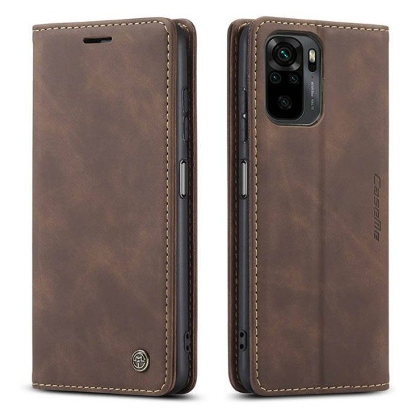 Чохол-книжка CaseMe Нубук для Xiaomi Redmi Note 10/10s темно-коричневий