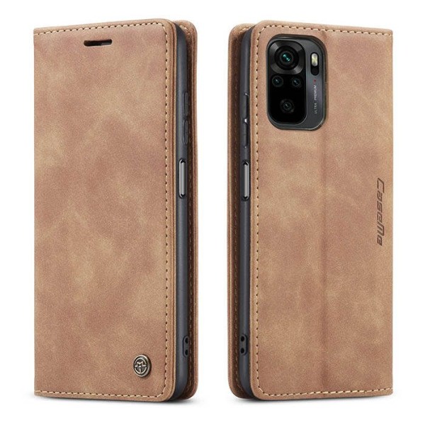 Чохол-книжка CaseMe Нубук для Xiaomi Redmi Note 10/10s світло-коричневий