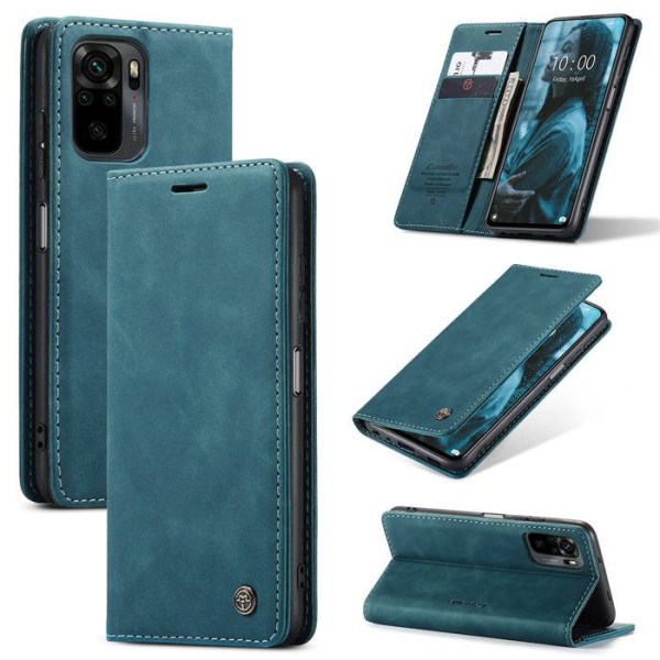 Чохол-книжка CaseMe Нубук для Xiaomi Redmi Note 10/10s бірюзовий