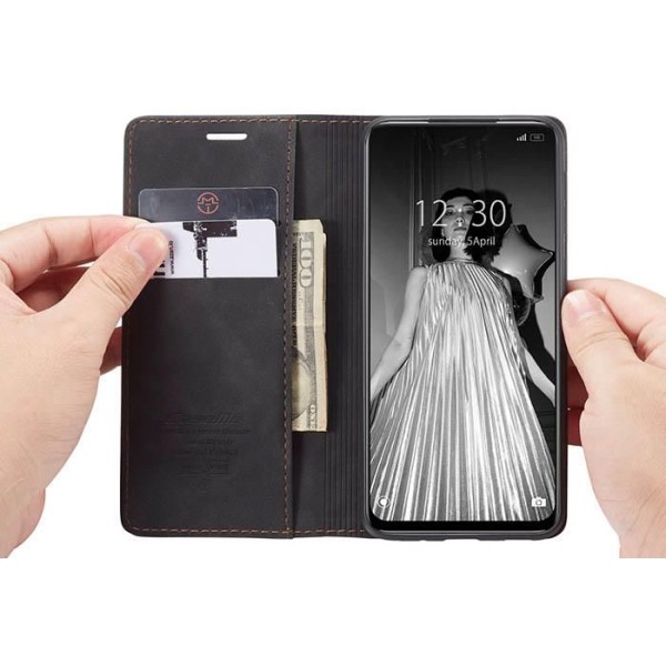 Чохол-книжка CaseMe Нубук для Xiaomi Redmi Note 10 5G чорний