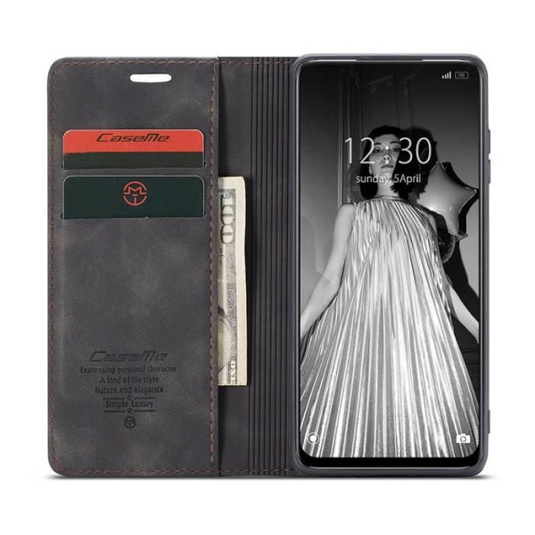 Чохол-книжка CaseMe Нубук для Xiaomi Redmi Note 10 5G чорний
