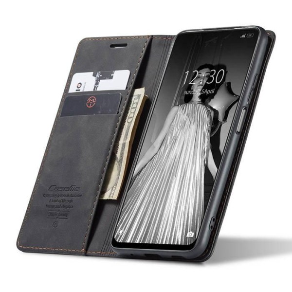 Чохол-книжка CaseMe Нубук для Xiaomi Redmi Note 10 5G чорний