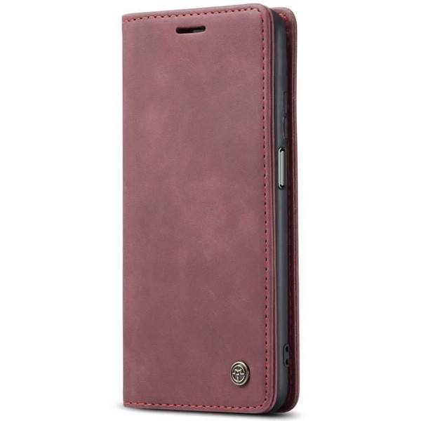 Чохол-книжка CaseMe Нубук для Xiaomi Redmi Note 10 5G бордовий