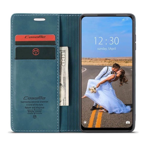Чохол-книжка CaseMe Нубук для Xiaomi Redmi Note 10 5G бірюзовий