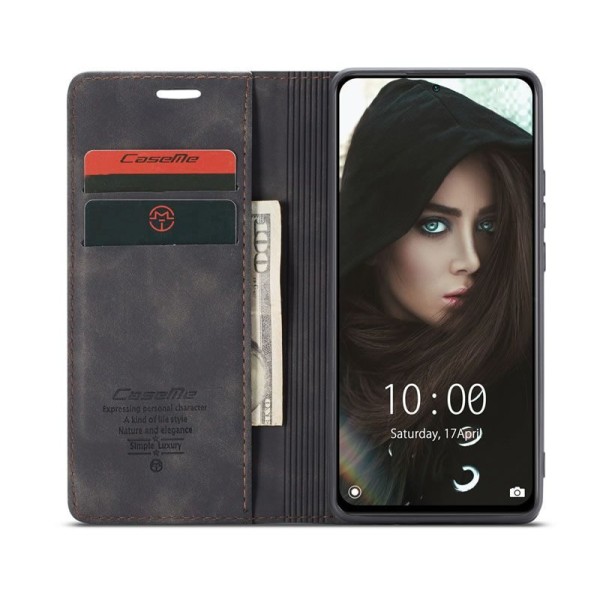 Чохол-книжка CaseMe Нубук для Xiaomi Redmi Note 10 Pro чорний