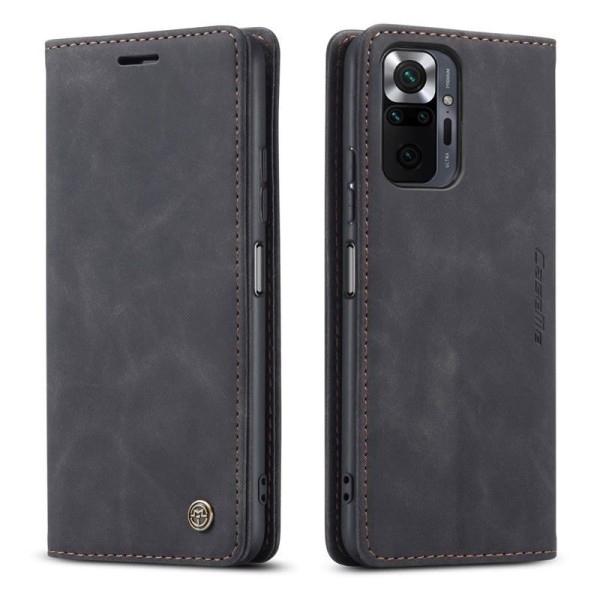 Чохол-книжка CaseMe Нубук для Xiaomi Redmi Note 10 Pro чорний