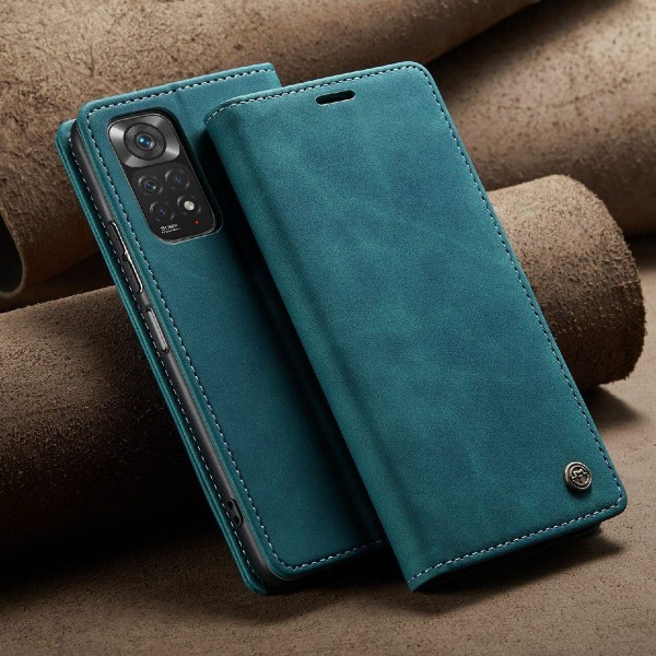 Чохол-книжка CaseMe Нубук для Xiaomi Redmi Note 11 Pro 5G бірюзовий