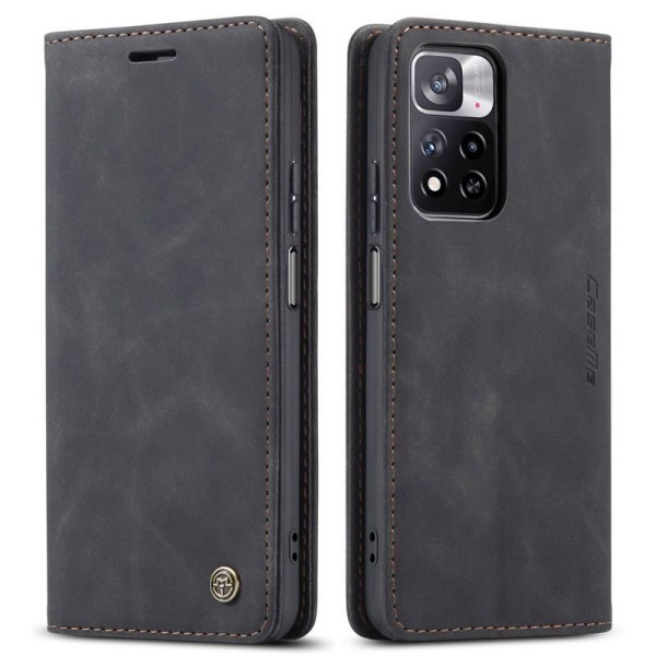 Чохол-книжка CaseMe Нубук для Xiaomi Redmi Note 11 Pro чорний