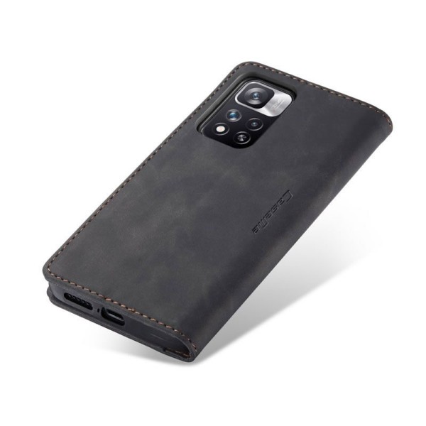 Чохол-книжка CaseMe Нубук для Xiaomi Redmi Note 11 Pro чорний