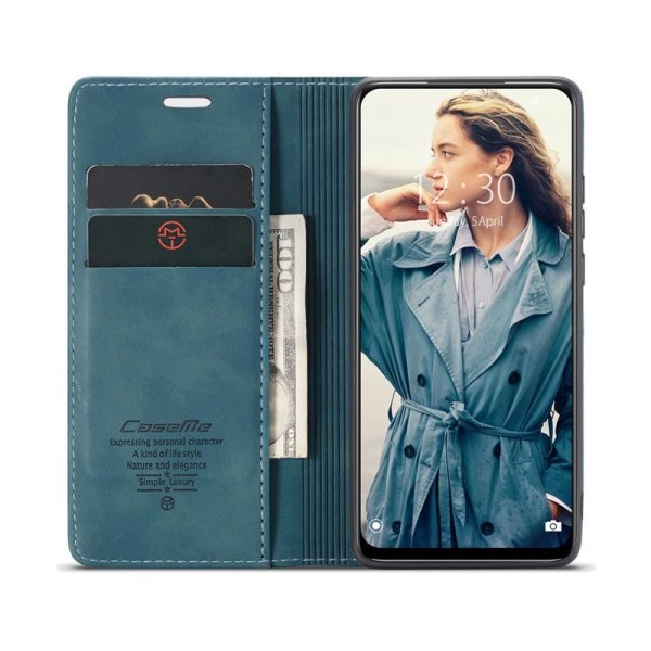 Чохол-книжка CaseMe Нубук для Xiaomi Redmi Note 11 Pro бірюзовий