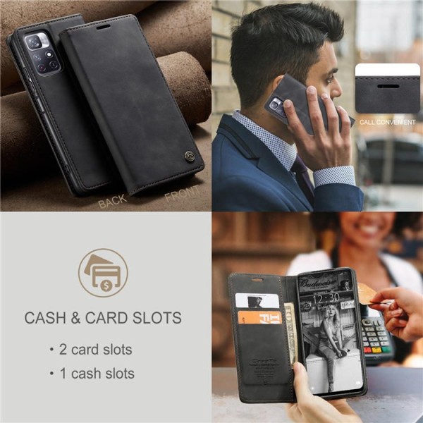 Чохол-книжка CaseMe Нубук для Xiaomi Redmi Note 11S 5G чорний