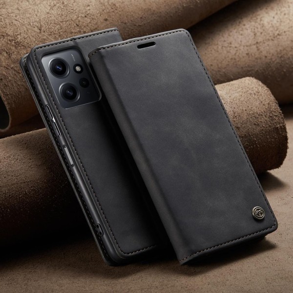Чохол-книжка CaseMe Нубук для Xiaomi Redmi Note 12 4G чорний
