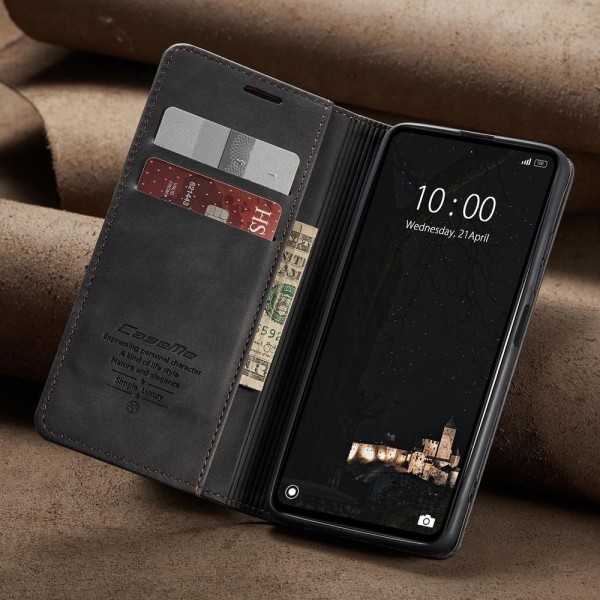 Чохол-книжка CaseMe Нубук для Xiaomi Redmi Note 12 4G чорний