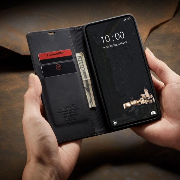 Чохол-книжка CaseMe Нубук для Xiaomi Redmi Note 12 4G чорний