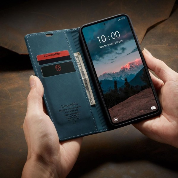 Чохол-книжка CaseMe Нубук для Xiaomi Redmi Note 12 4G бірюзовий