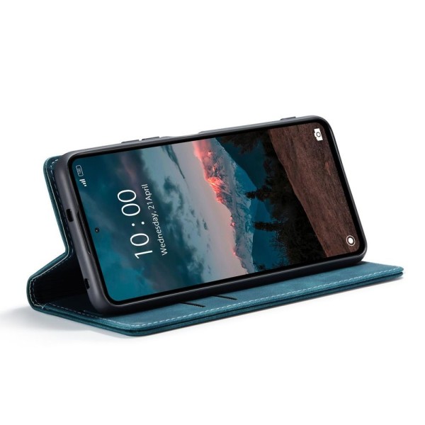 Чохол-книжка CaseMe Нубук для Xiaomi Redmi Note 12 4G бірюзовий