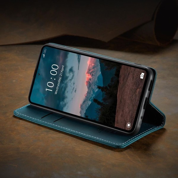 Чохол-книжка CaseMe Нубук для Xiaomi Redmi Note 12 4G бірюзовий