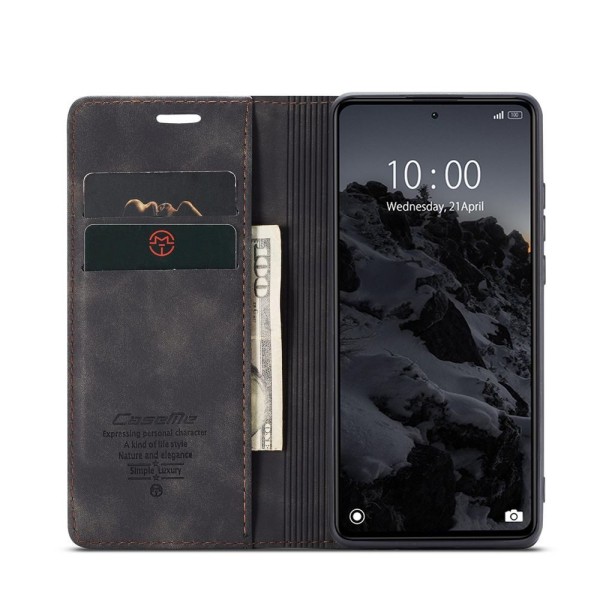 Чохол-книжка CaseMe Нубук для Xiaomi Redmi Note 12 5G чорний