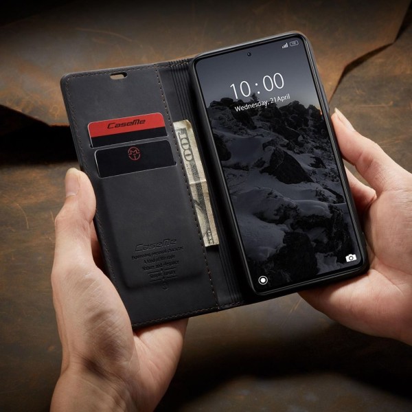Чохол-книжка CaseMe Нубук для Xiaomi Redmi Note 12 5G чорний