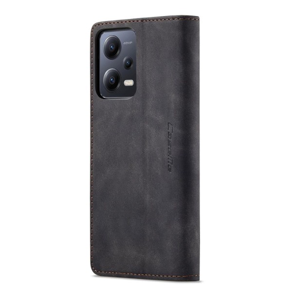 Чохол-книжка CaseMe Нубук для Xiaomi Redmi Note 12 5G чорний