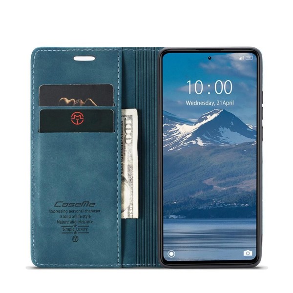 Чохол-книжка CaseMe Нубук для Xiaomi Redmi Note 12 5G бірюзовий