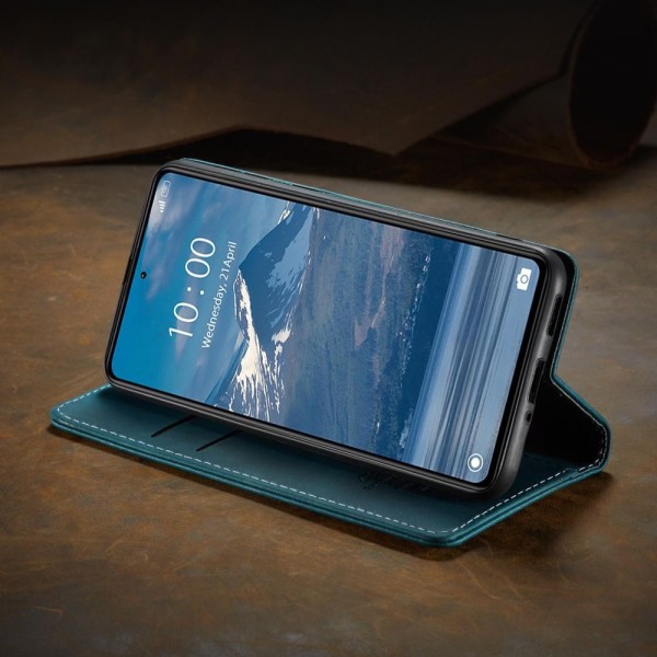 Чохол-книжка CaseMe Нубук для Xiaomi Redmi Note 12 5G бірюзовий