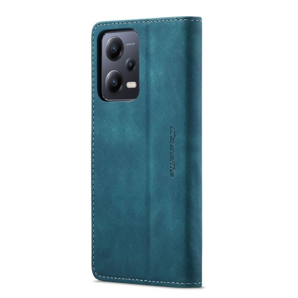 Чохол-книжка CaseMe Нубук для Xiaomi Redmi Note 12 5G бірюзовий