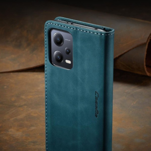 Чохол-книжка CaseMe Нубук для Xiaomi Redmi Note 12 5G бірюзовий