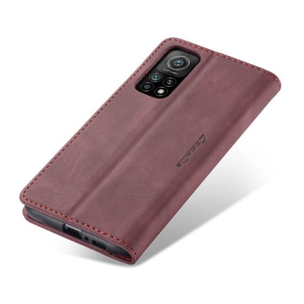Чохол-книжка CaseMe Нубук для Xiaomi Redmi Note 12 Pro 4G бордовий