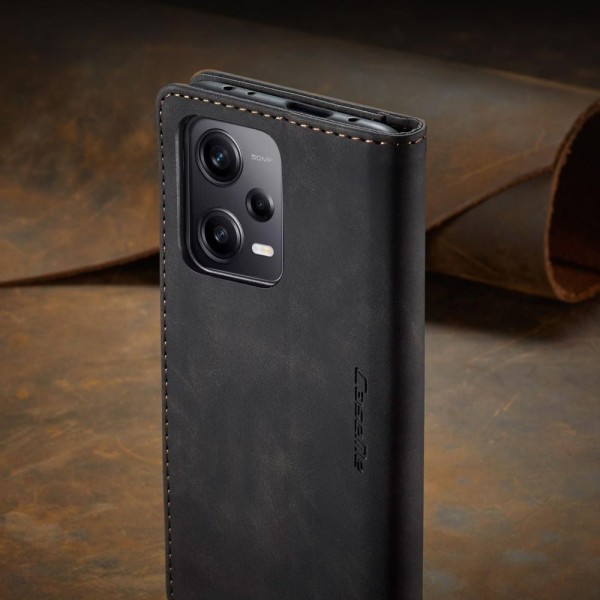 Чохол-книжка CaseMe Нубук для Xiaomi Redmi Note 12 Pro 5G чорний