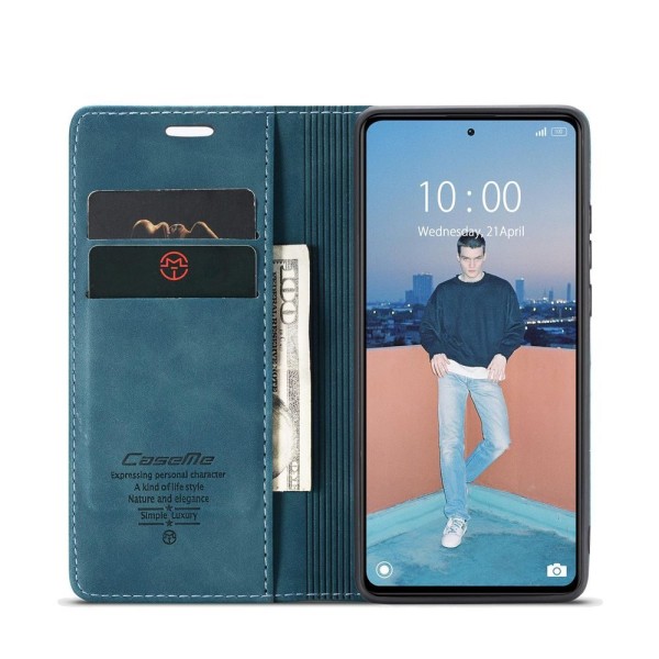Чохол-книжка CaseMe Нубук для Xiaomi Redmi Note 12 Pro 5G бірюзовий