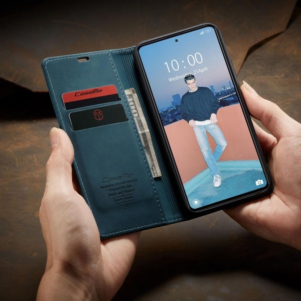 Чохол-книжка CaseMe Нубук для Xiaomi Redmi Note 12 Pro 5G бірюзовий