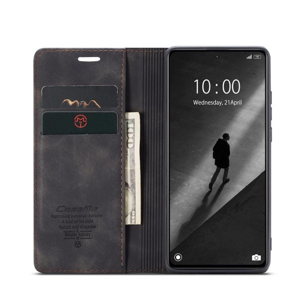 Чохол-книжка CaseMe Нубук для Xiaomi Redmi Note 12 Pro+ 5G чорний