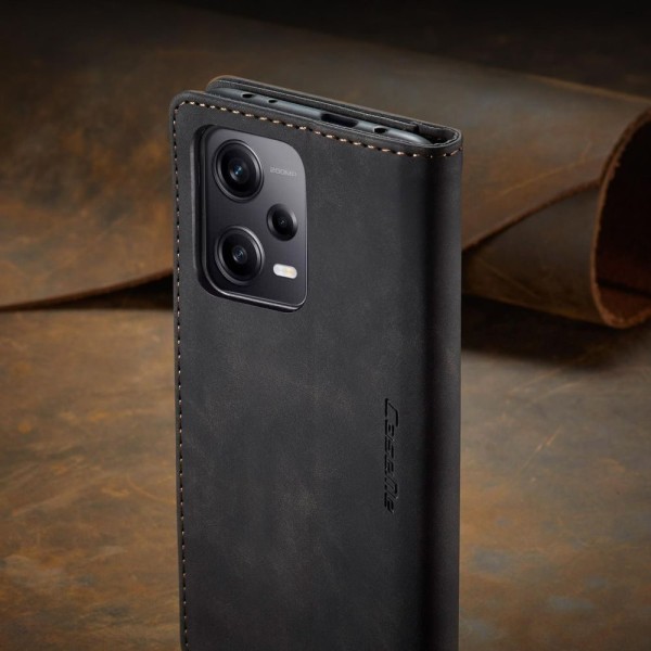 Чохол-книжка CaseMe Нубук для Xiaomi Redmi Note 12 Pro+ 5G чорний