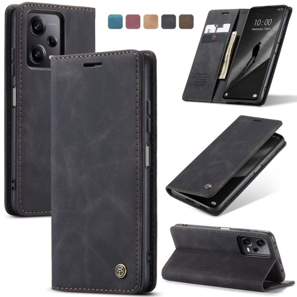 Чохол-книжка CaseMe Нубук для Xiaomi Redmi Note 12 Pro+ 5G чорний