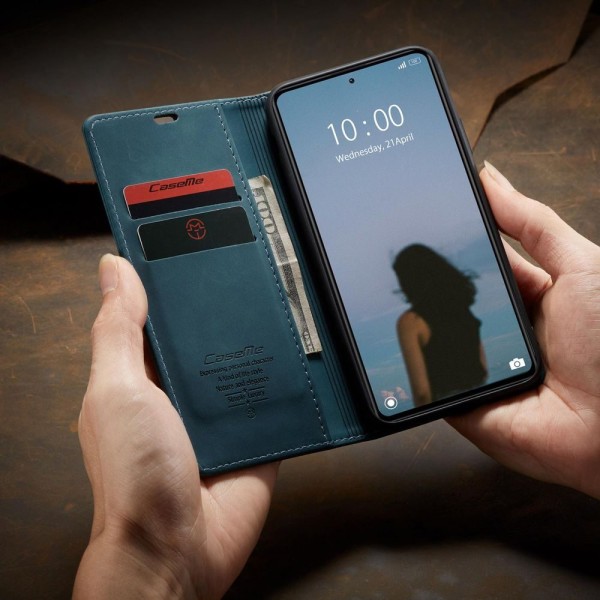 Чохол-книжка CaseMe Нубук для Xiaomi Redmi Note 12 Pro+ 5G бірюзовий