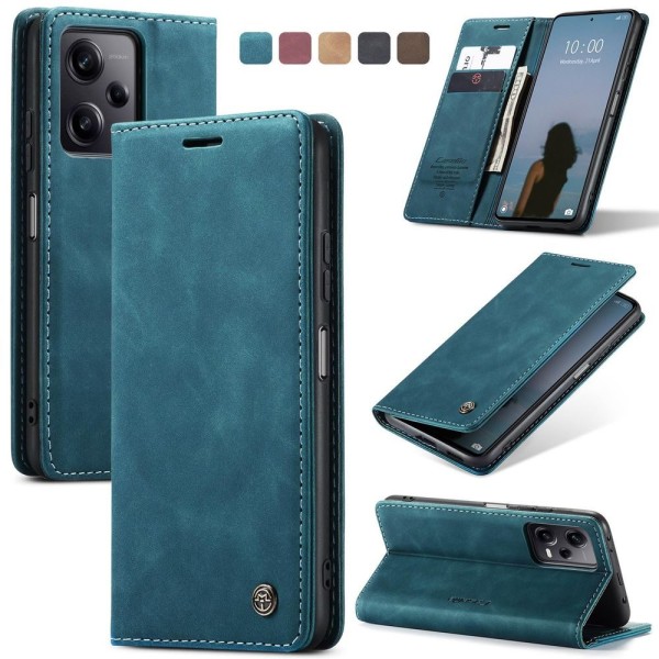 Чохол-книжка CaseMe Нубук для Xiaomi Redmi Note 12 Pro+ 5G бірюзовий